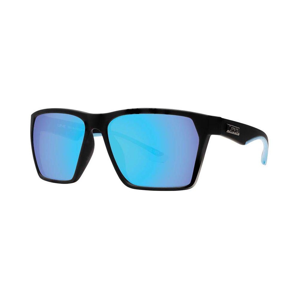 Liive Men's Rincon Sunglasses Black with Blue Lens