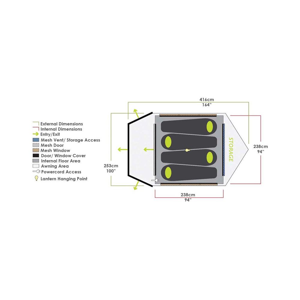 Zempire Pronto 4 V2 Inflatable Air Tent