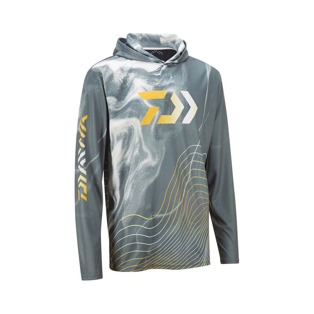 Daiwa Men's Gold & White Hooded Sublimated Polo