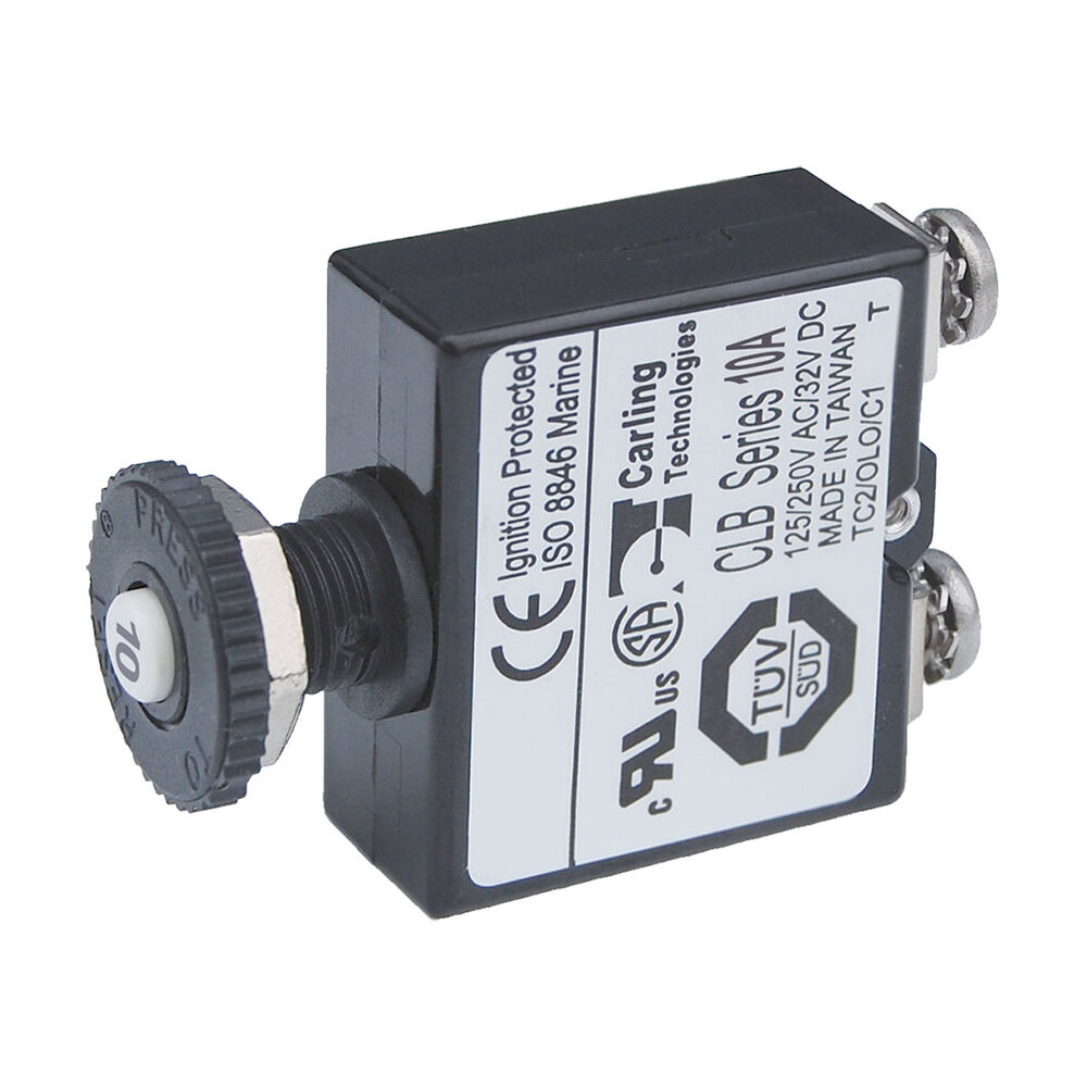 Blue Sea Systems Panel Mount Circuit Breaker Screw Terminal 10A