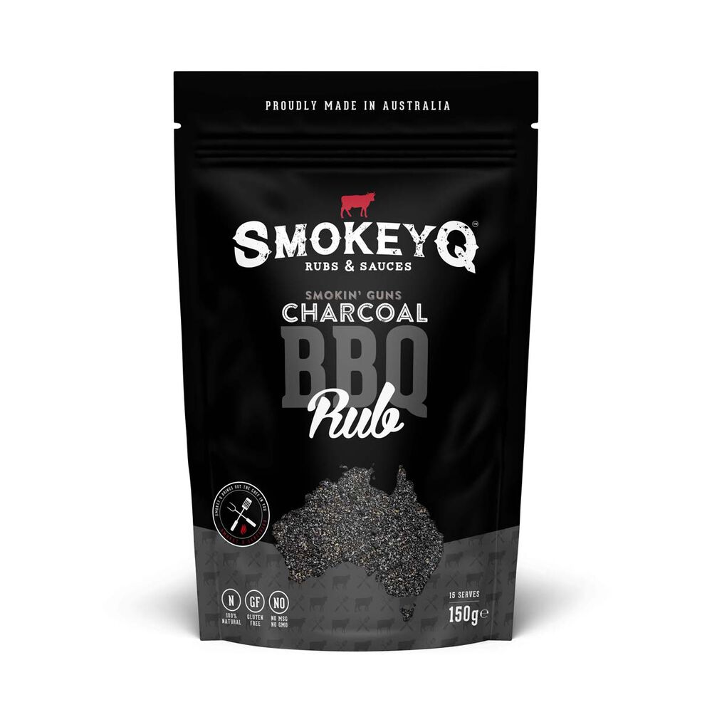 Smokey Q Smokin Guns Charcoal Rub Pouch 150G