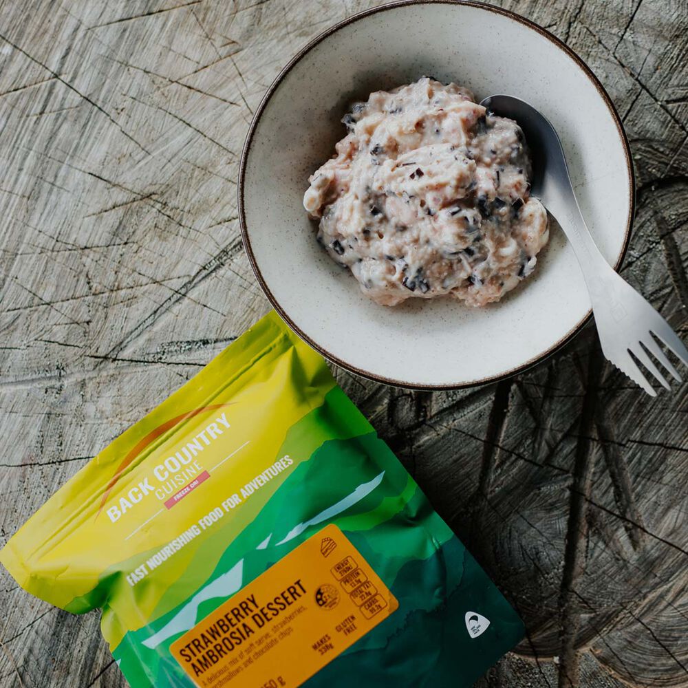 Back Country Cuisine Freeze Dried Strawberry Ambrosia 2 Serves