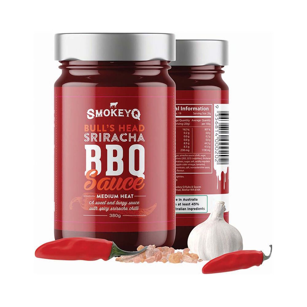 Smokey Q Bull's Head Sriracha BBQ Sauce 380G