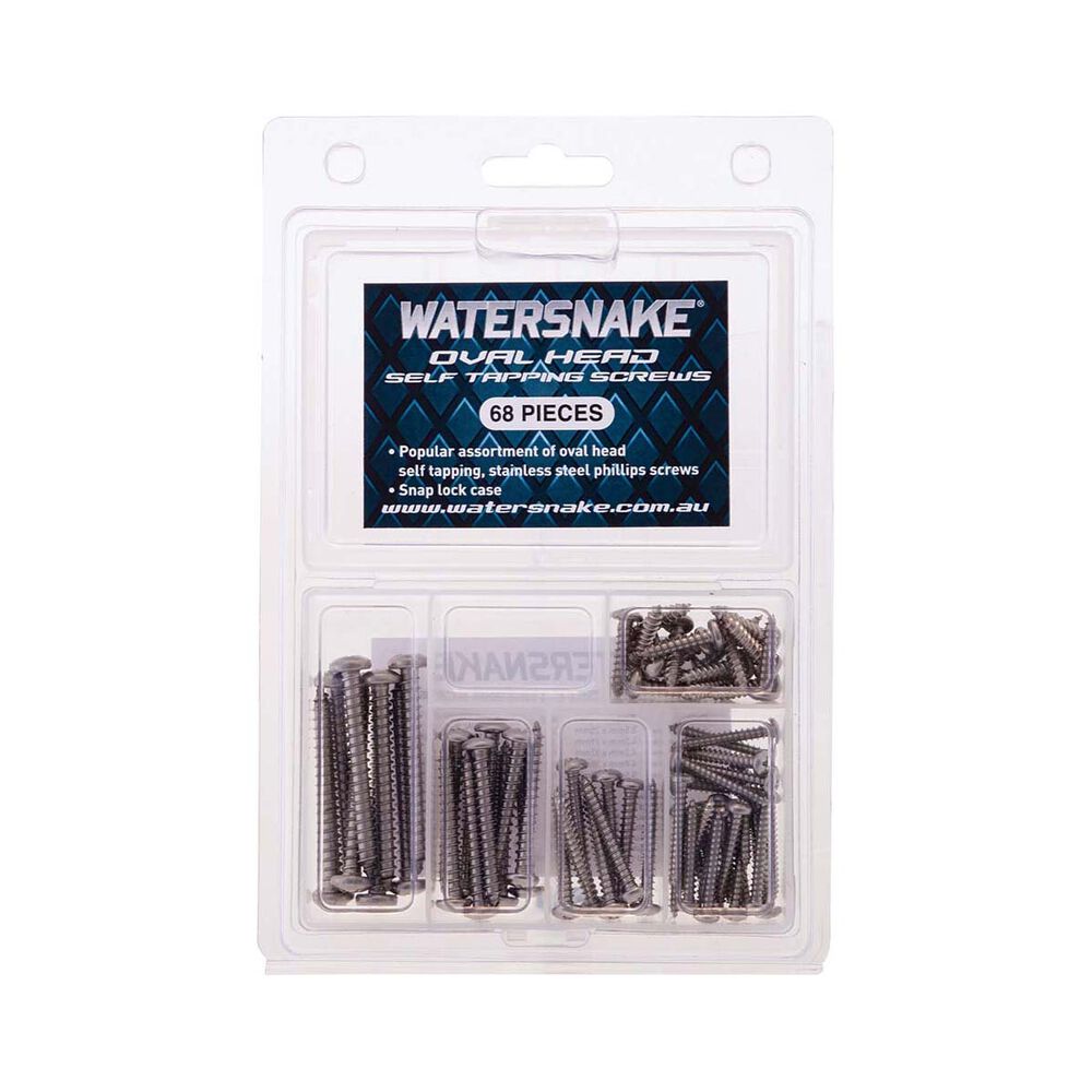 Watersnake Oval Head Self Trapping Screw Kit 68Pcs