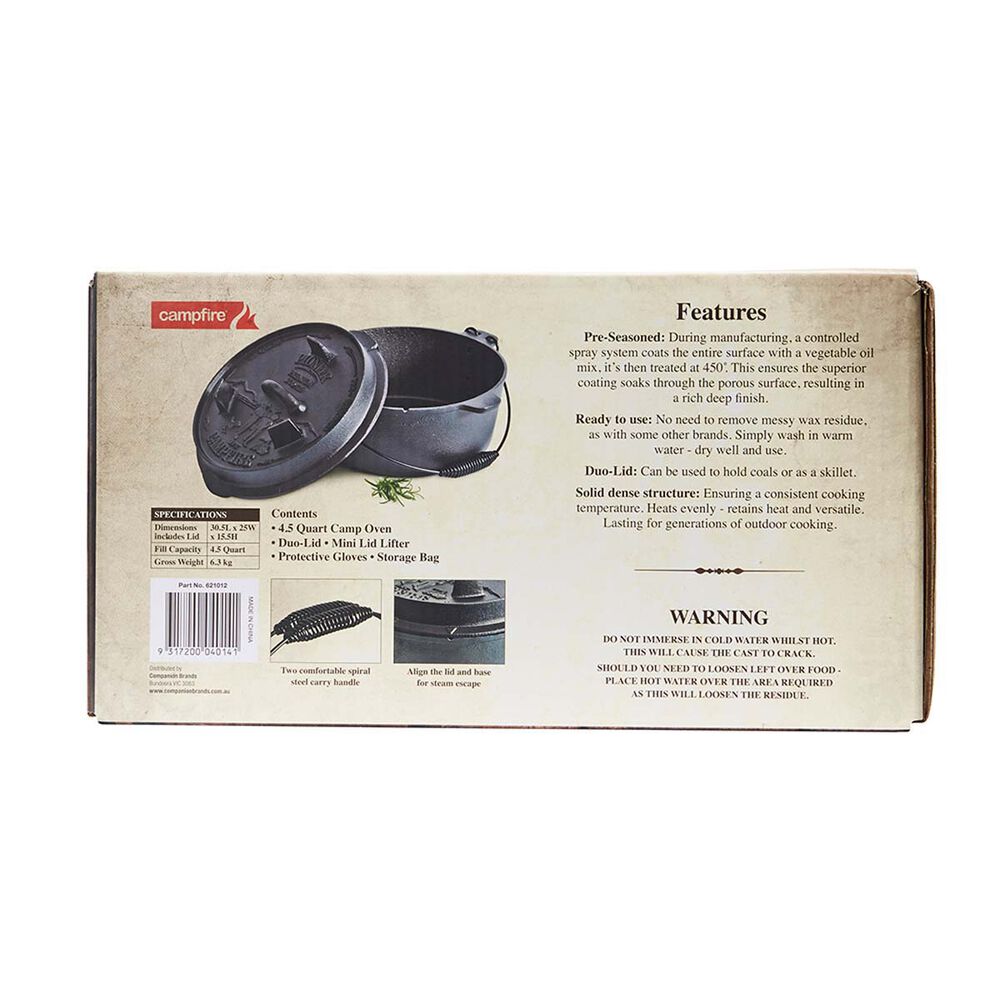 Campfire Premium Camp Oven 9 Quart Kit