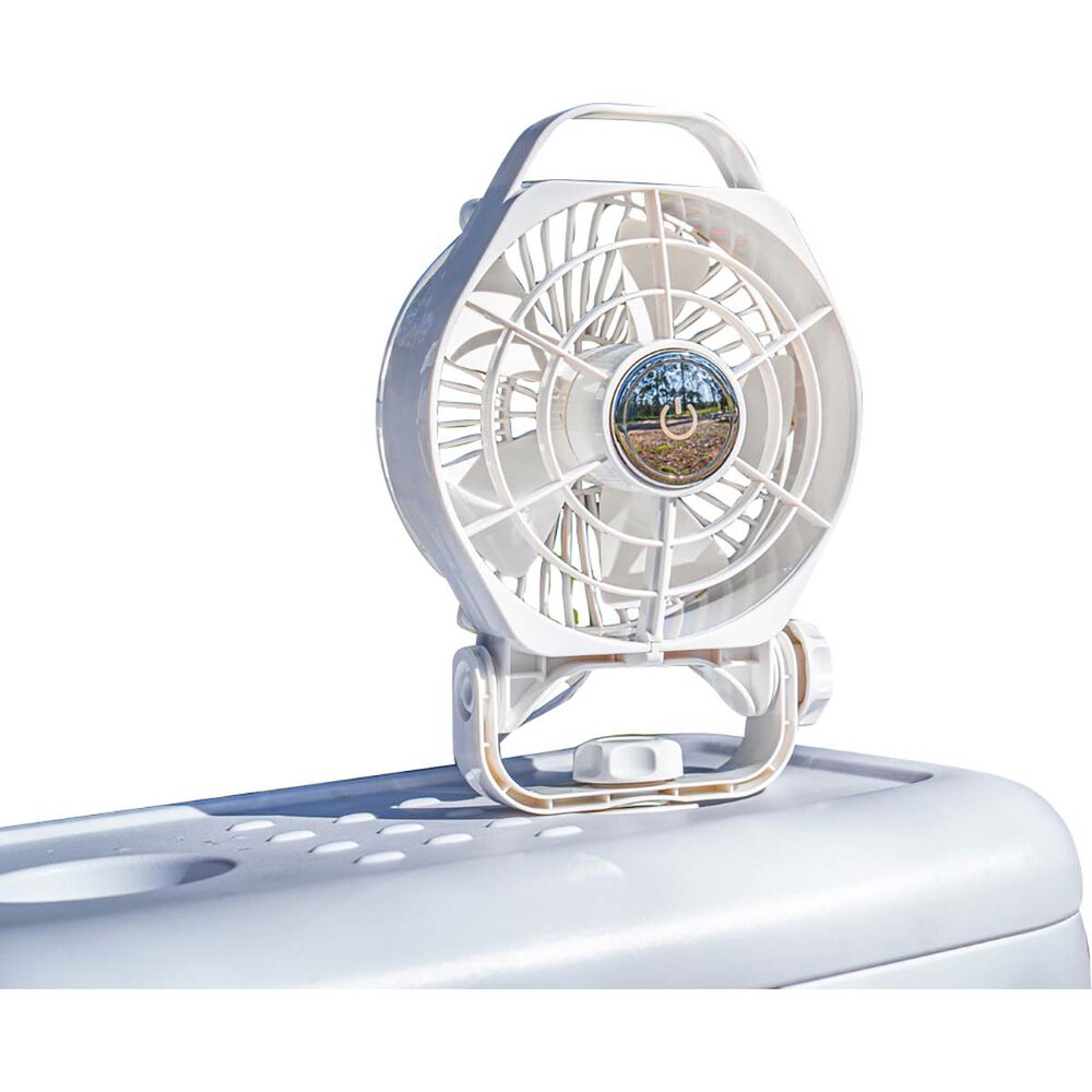 12 Volt Direct Gymbal Mount Fan 6.5” White