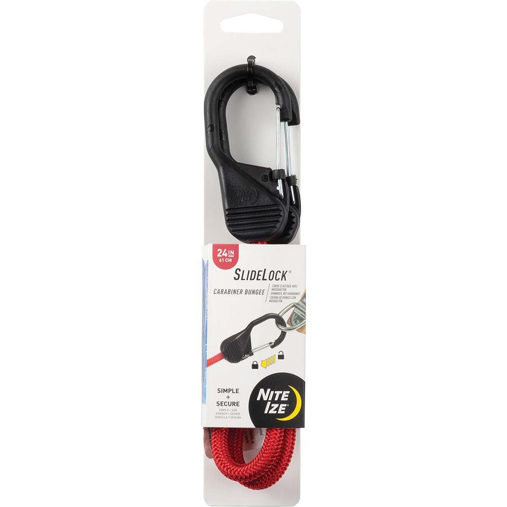 Nite Ize Carabiner SlideLock Bungee 24" Red