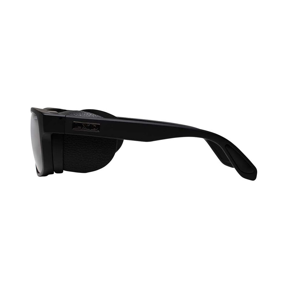 LXD Men's Baja Mirror Polar Sunglasses Matt Black with Green Lens