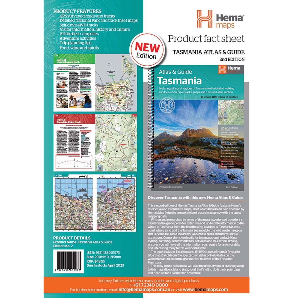 HEMA Tasmania Atlas Guide – 2nd Edition