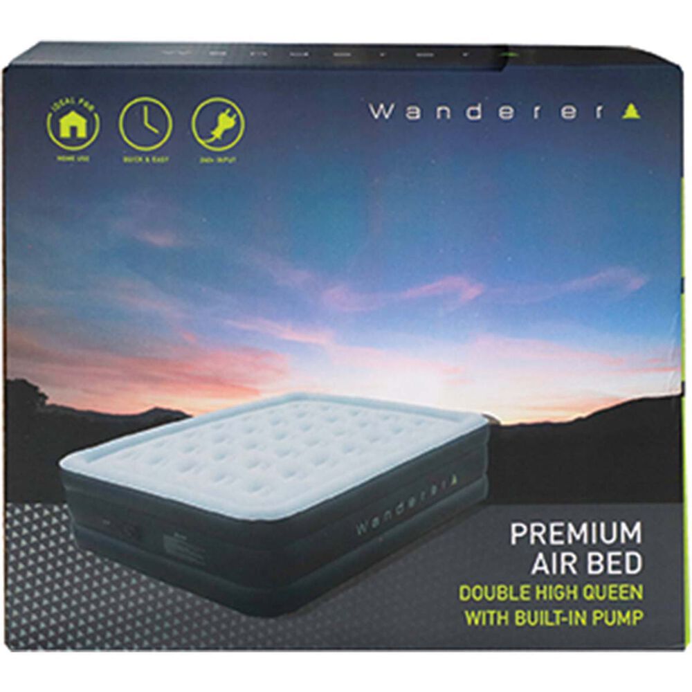 Wanderer Premium Double High Queen Air Bed with 240V Pump