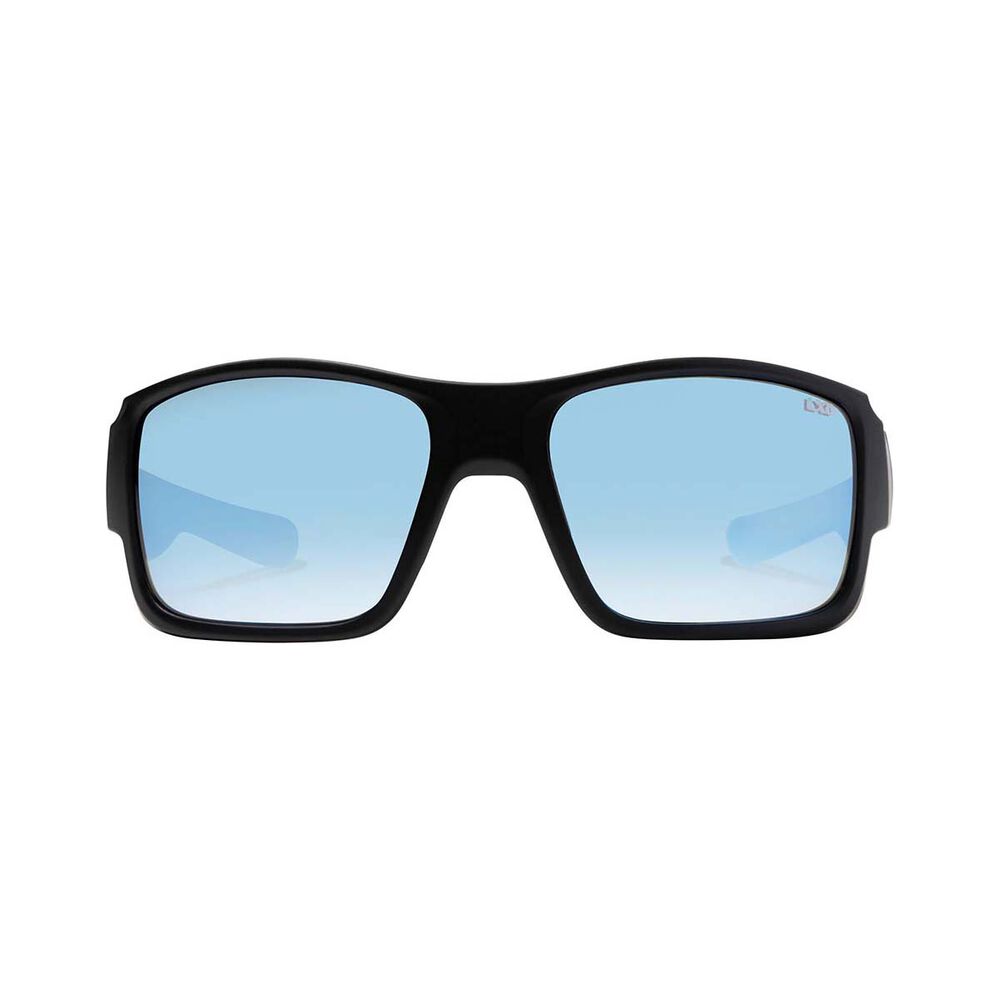 LXD Men's Pacific Mirror Polar Sunglasses Matt Black with Blue Lens