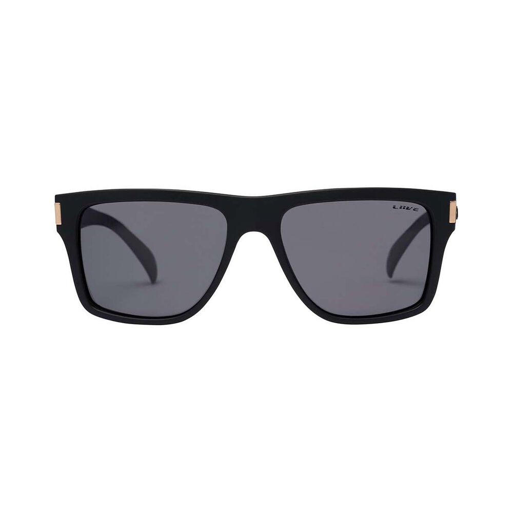 Liive Men's Casino Polarised Sunglasses Matt Black with Grey Lens
