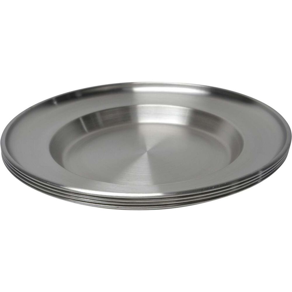 Wanderer Stainless Steel Dinner Plate 23cm 4 Pack