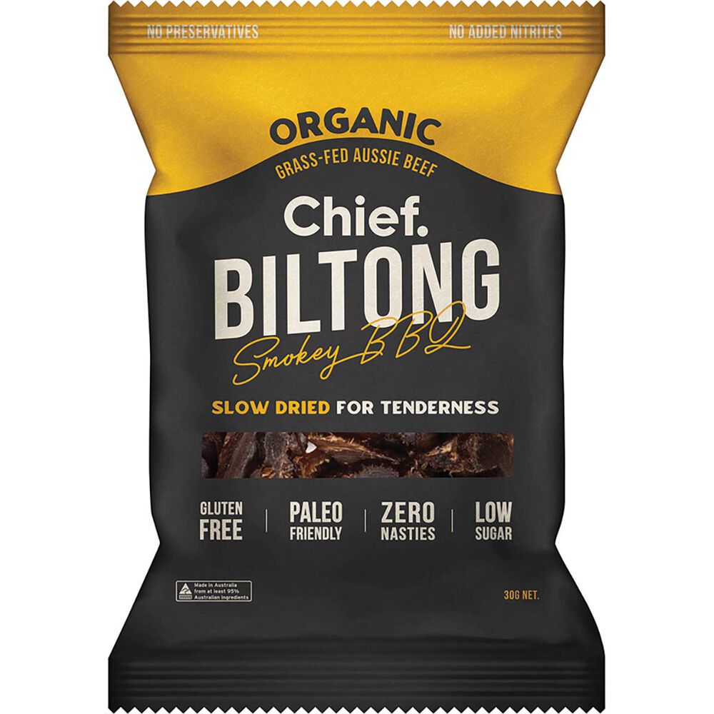 Chief Nutrition Smokey BBQ Biltong 30g