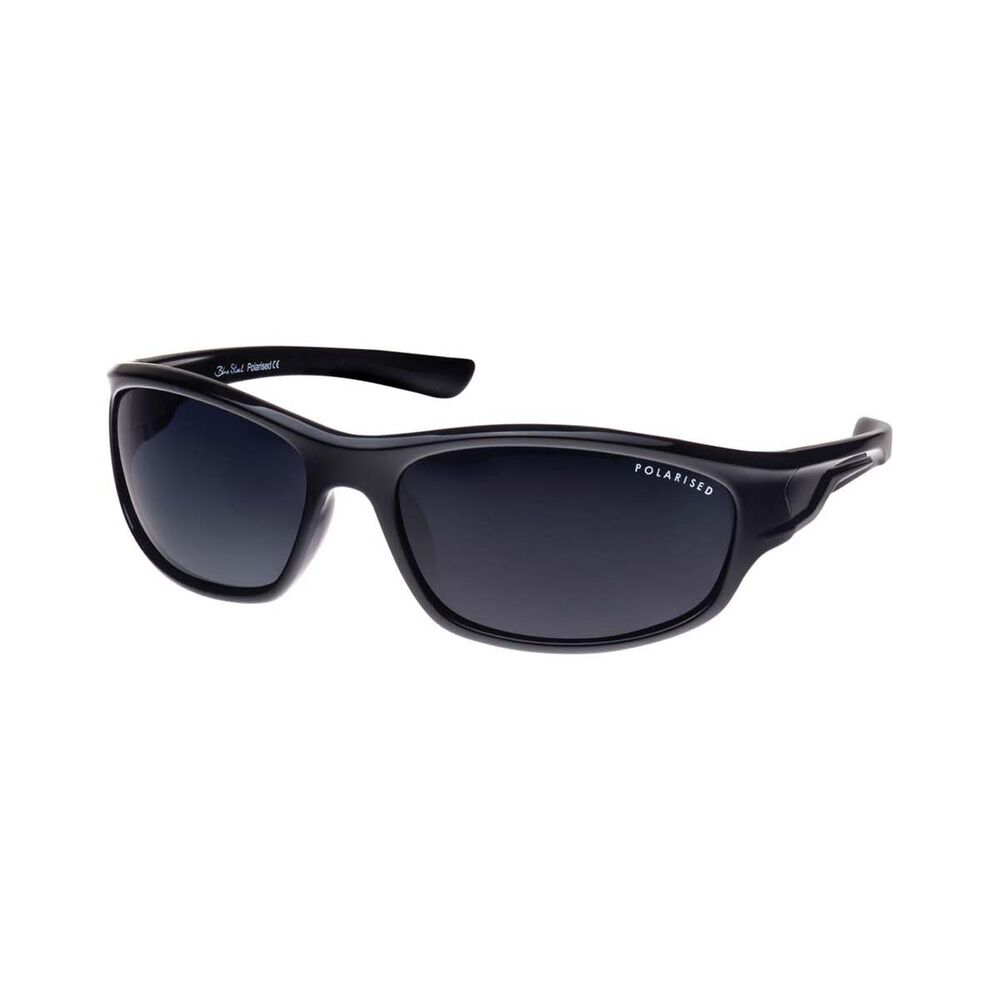 Blue Steel 4205 B02-T0S Men's Polarised Sunglasses Shiny Black with Grey Lens
