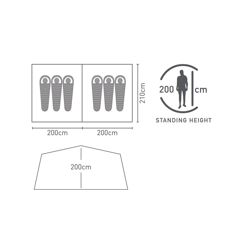 Wanderer Nightfall Instant Tent 6 Person