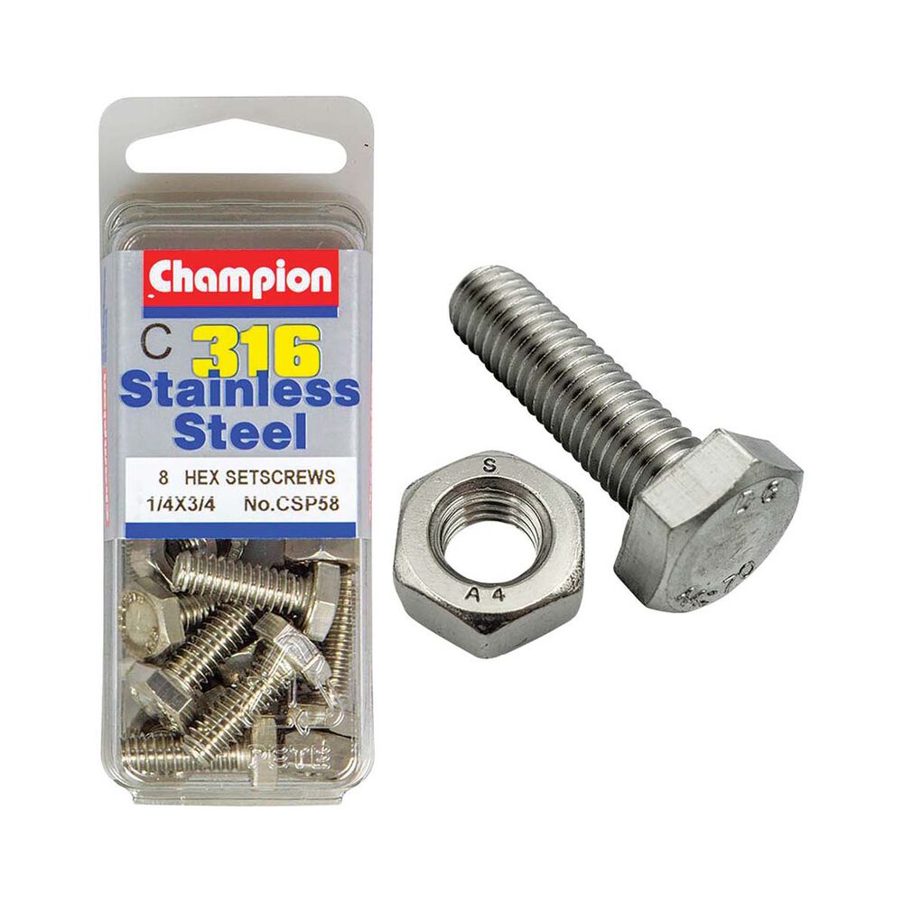 Champion Hex Screw Set 1/4 x 3/4
