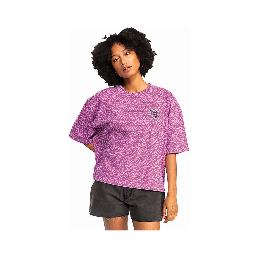 Quiksilver Boyfriend Crop Short Sleeve Shirt for Women