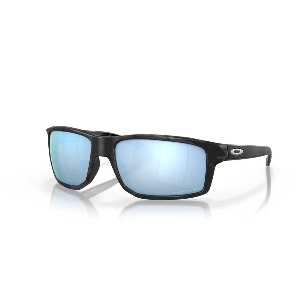 Oakley Gibston Polarised Sunglasses Black Camo with Prizm Blue Lens