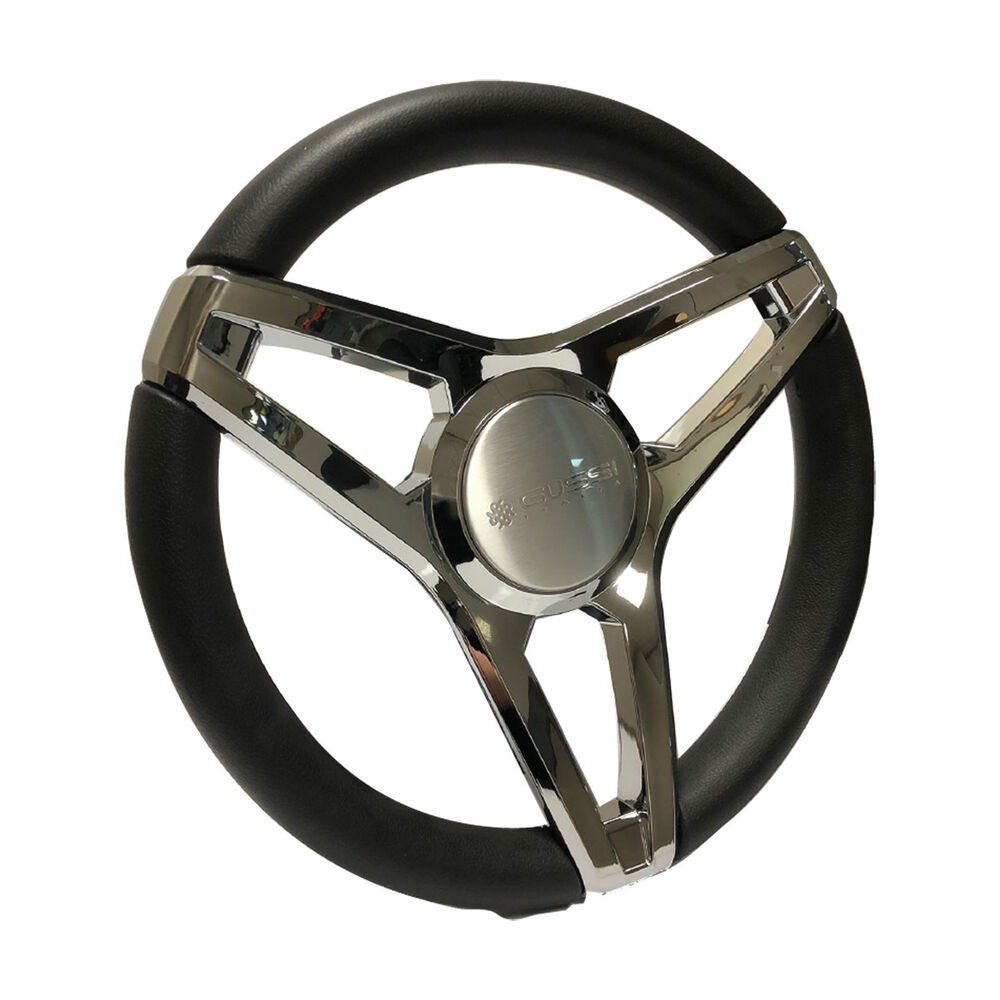 Gussi Molino Steering Wheel 342mm with Chromed Spokes