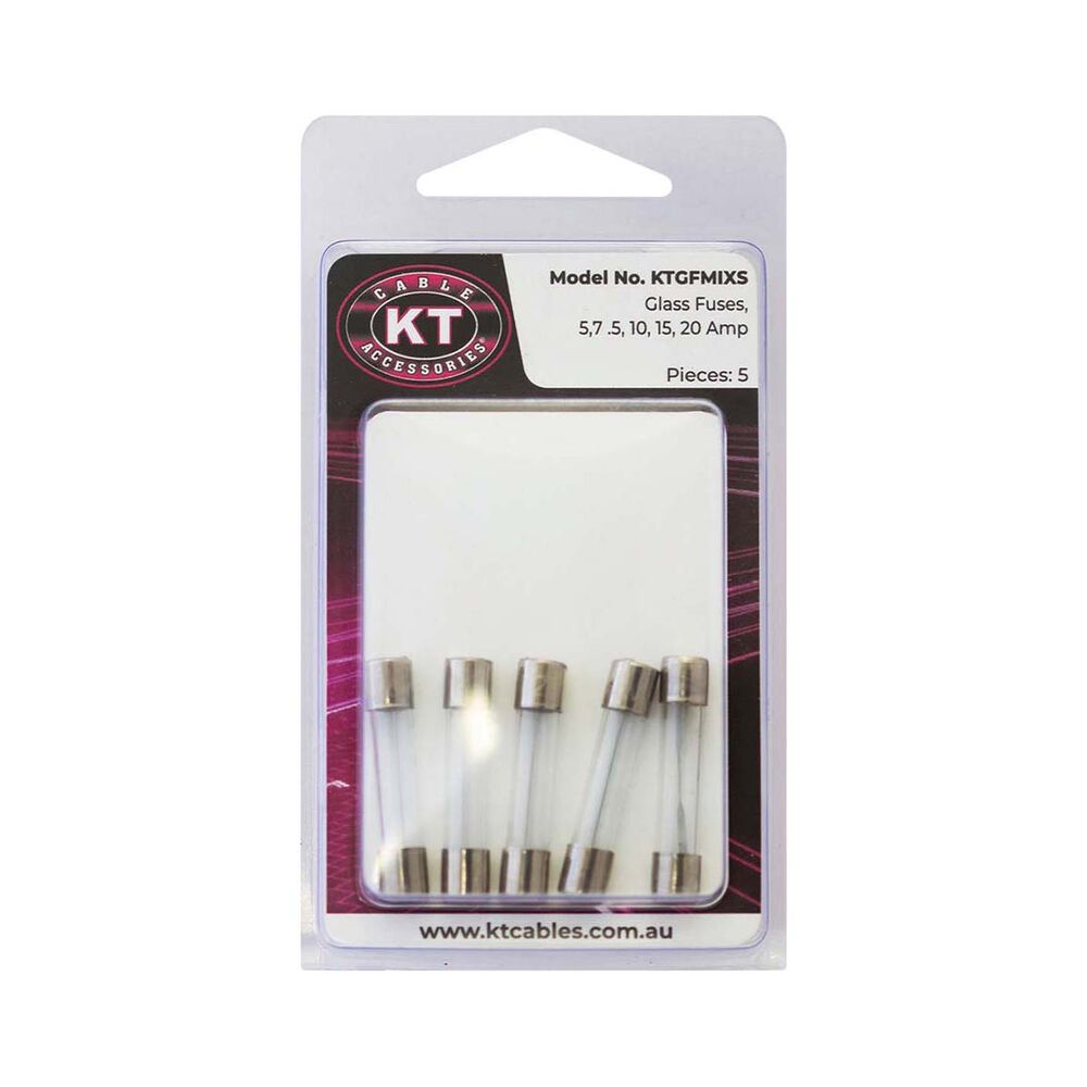 KT Assorted Glass Fuse 5 Pack