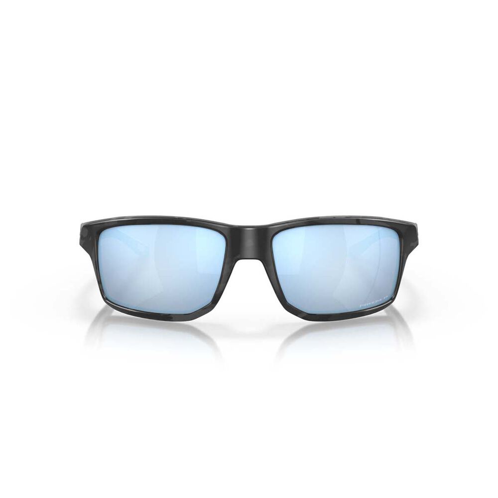 Oakley Gibston Polarised Sunglasses Black Camo with Prizm Blue Lens