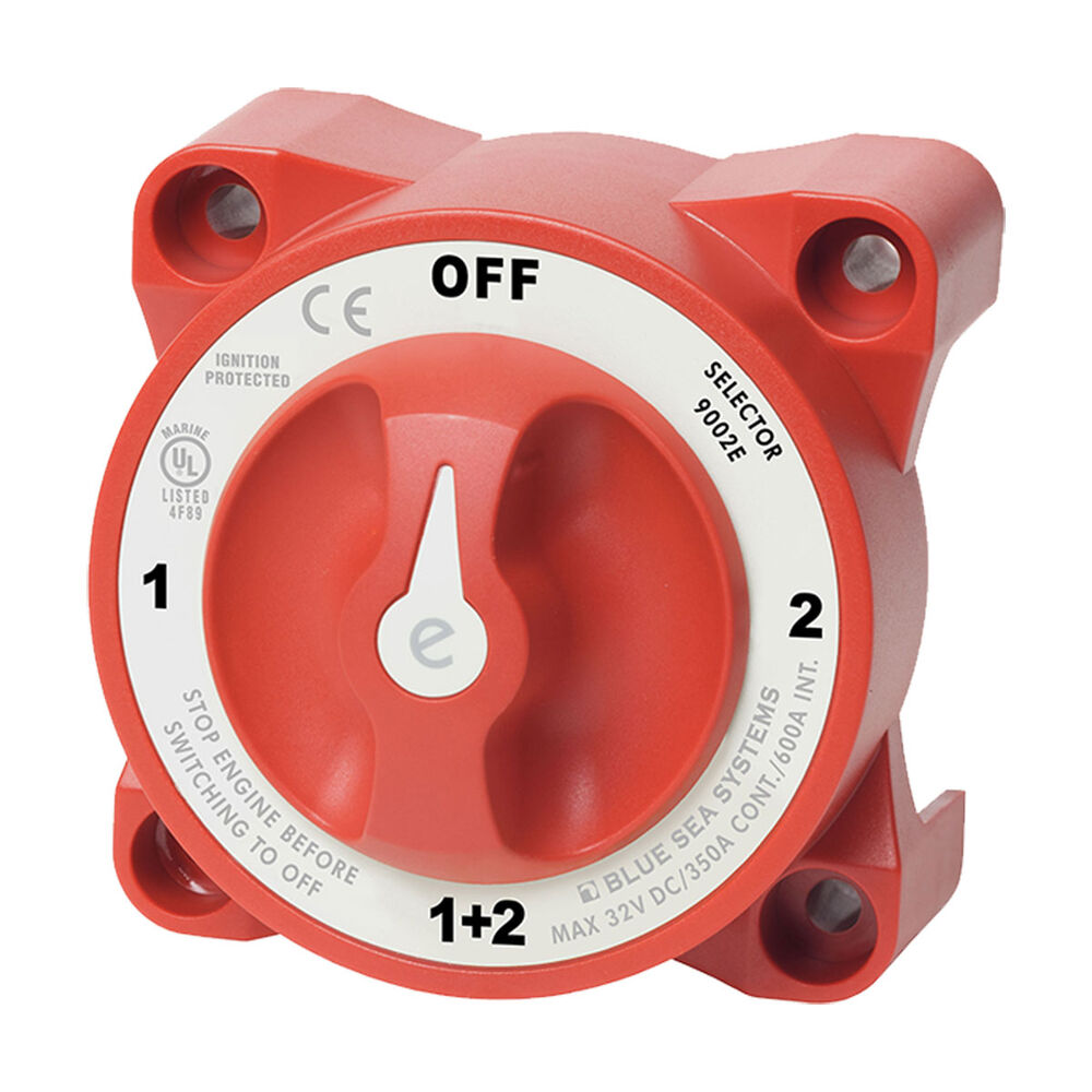 Blue Sea Systems e-Series Battery Selector Switch with AFD