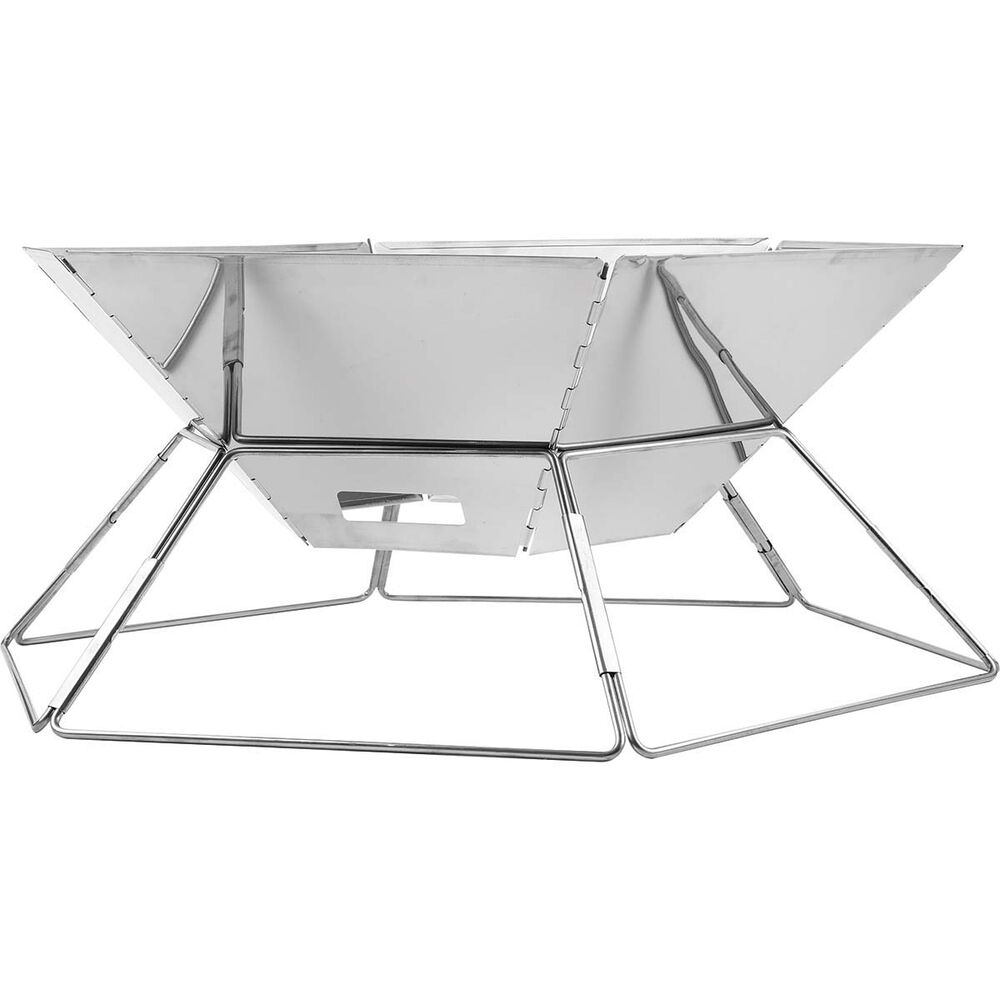Wanderer Stainless Steel Folding Fire Pit with Grill
