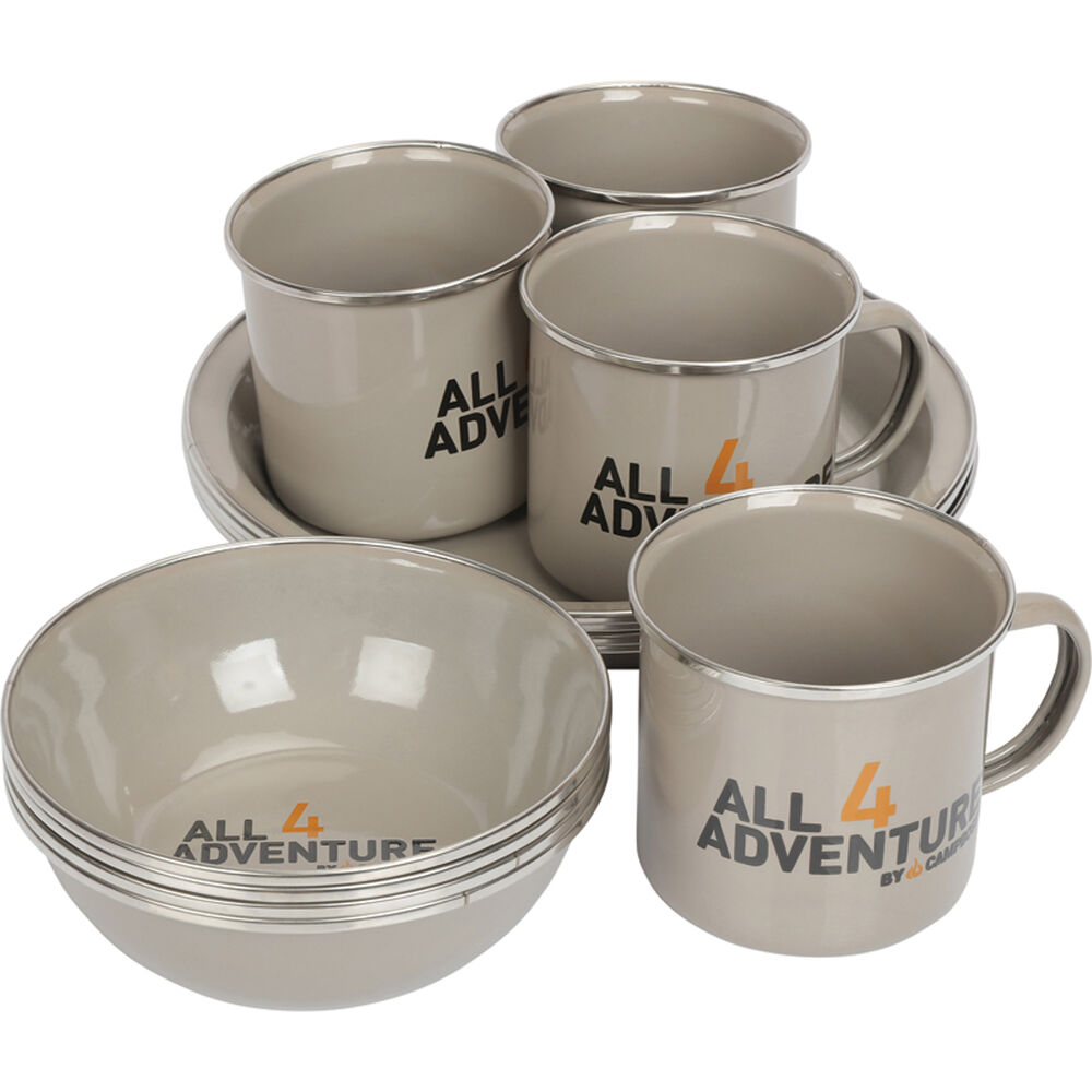 All 4 Adventure 12pc Enamel Dinner Set