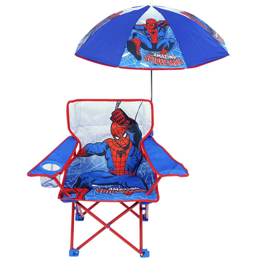Spiderman Kids' Camp Chair with Umbrella 30kg