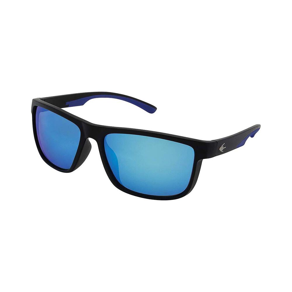 Stingray Yellowfin Polarised Sunglasses Black with Blue Lens