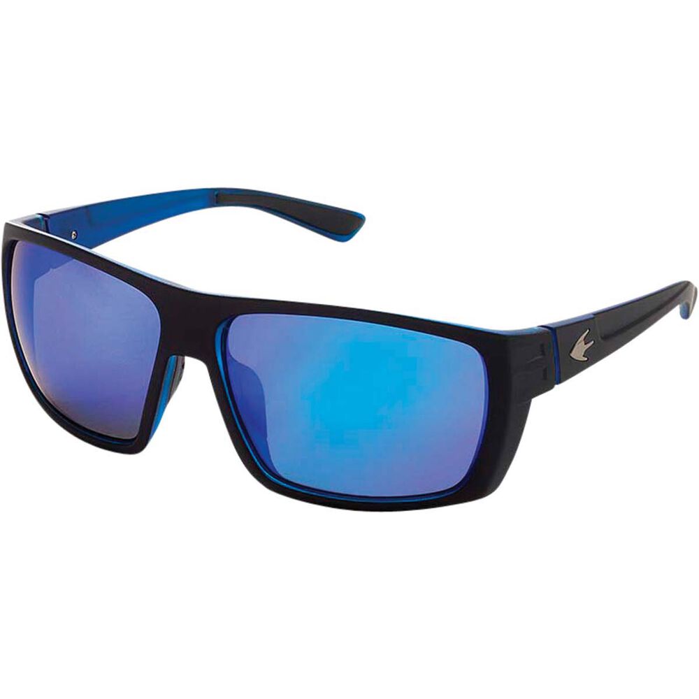 Stingray Barb Polarised Sunglasses Black with Blue Lens