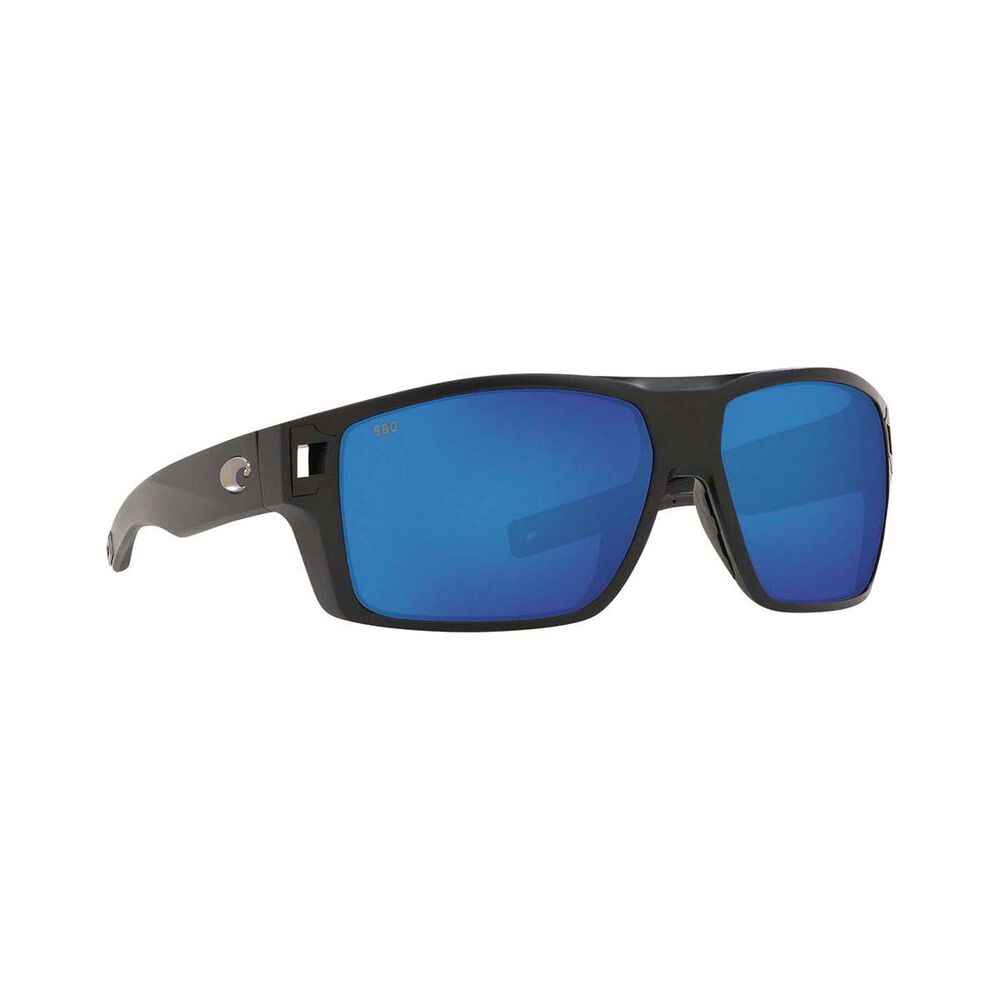 Costa Diego Men's Sunglasses Black with Blue Lens