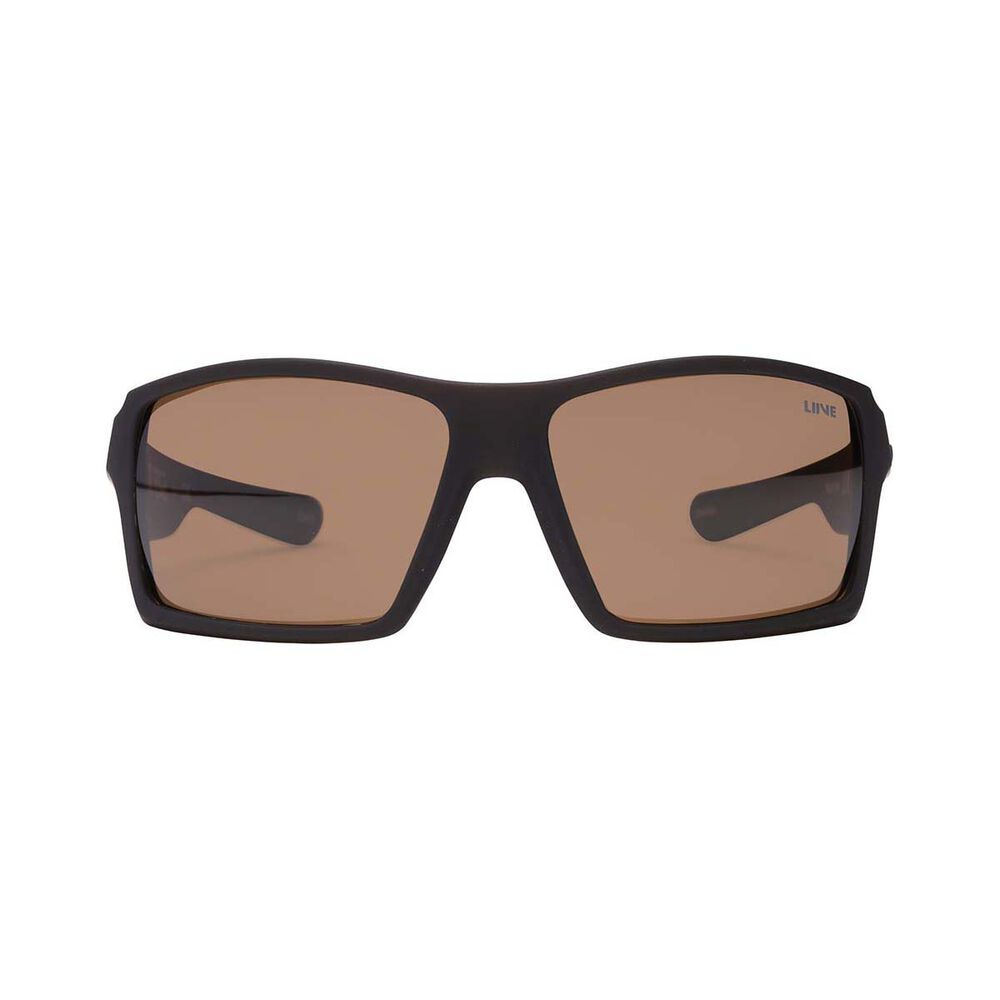 Liive Men's The Edge Polarised Sunglasses Matt Brown with Brown Lens