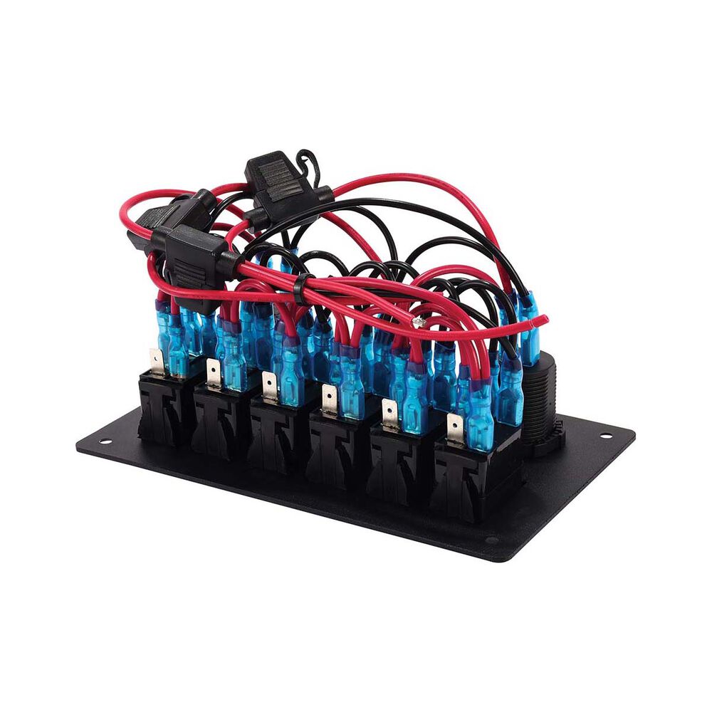 Bowline Switch Panel 6 Rocker 2 USB Plus Cigarette Socket