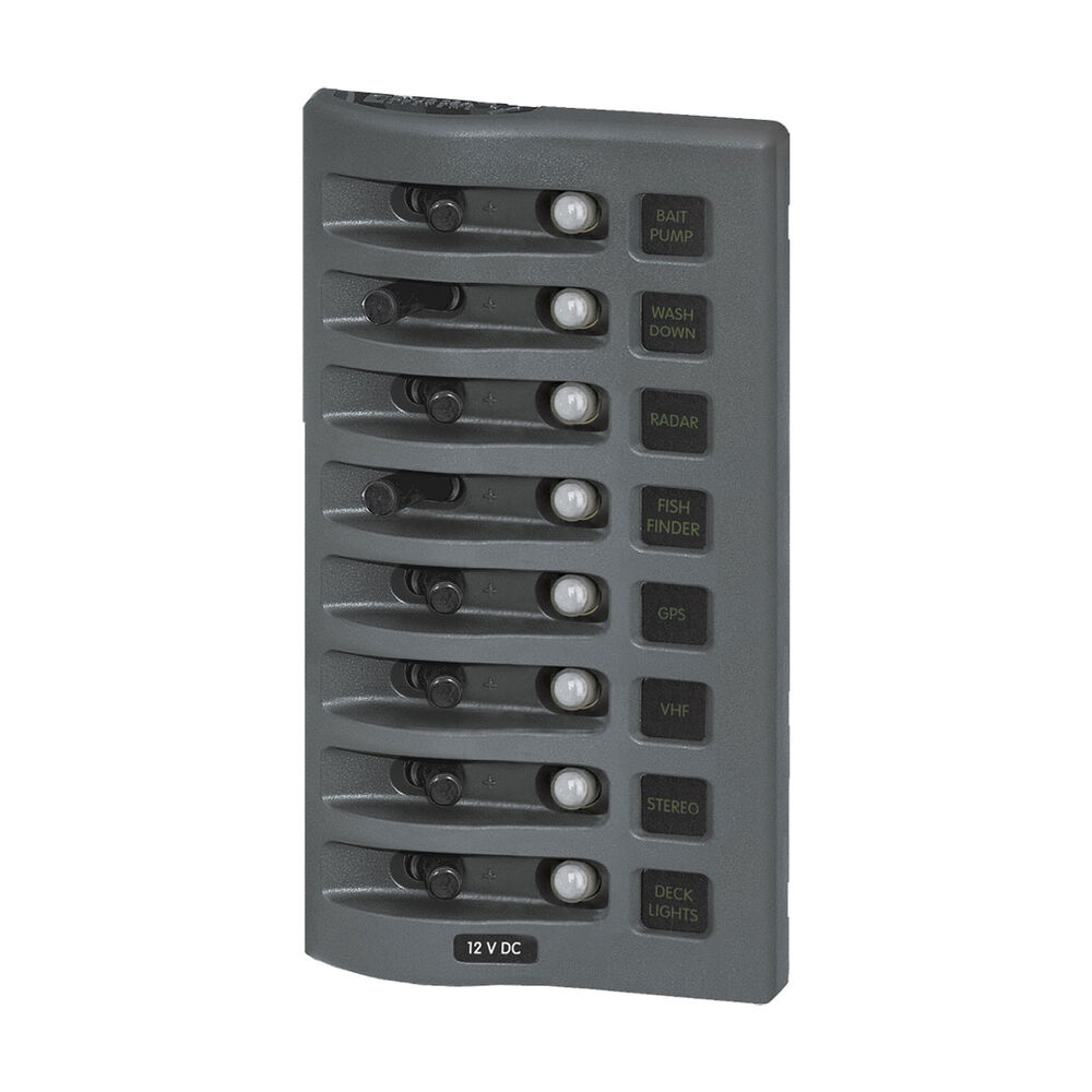 Blue Sea Systems WeatherDeck Circuit Breaker 8 Switch Panel