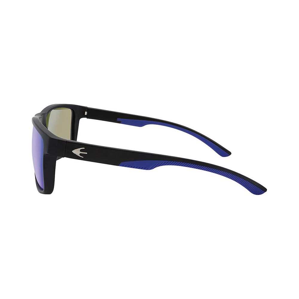 Stingray Yellowfin Polarised Sunglasses Black with Blue Lens