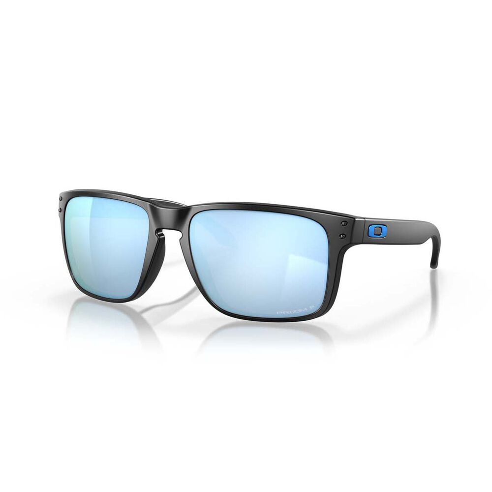 Oakley Holbrook Men's XL Polarised Sunglasses Matte Black with Prizm Blue Lens
