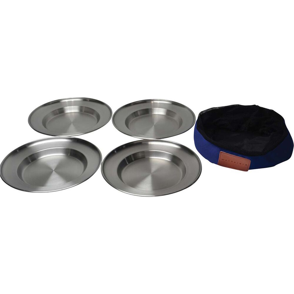 Wanderer Stainless Steel Dinner Plate 23cm 4 Pack