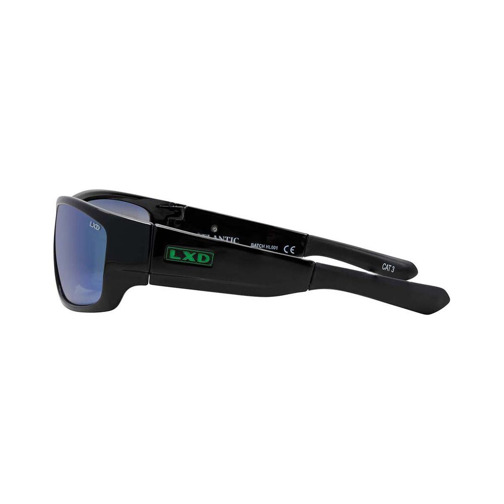 LXD Men's Atlantic Mirror Polar Sunglasses Black with Green Lens