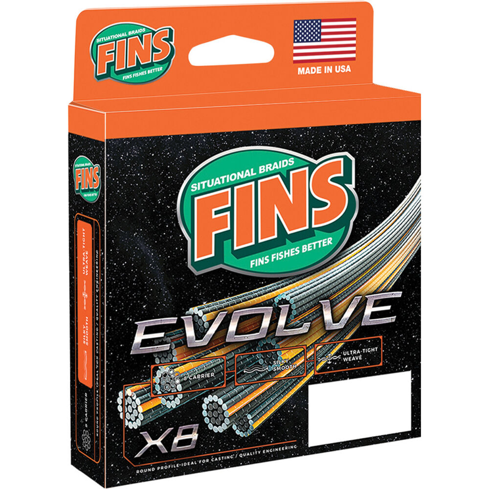 Fins Evolve Chartreuse Braid Line 300yds