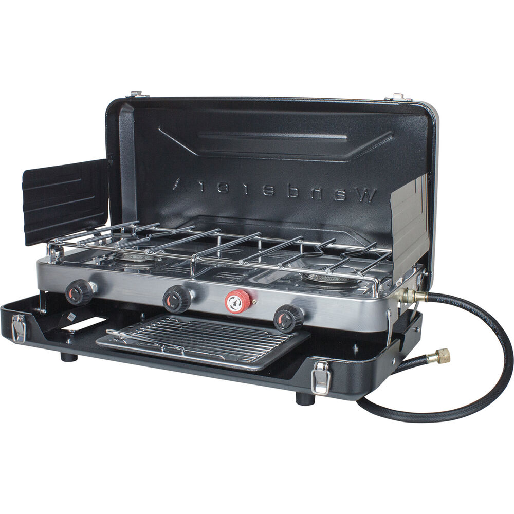 Wanderer LPG Portable 2 Burner Stove with Grill