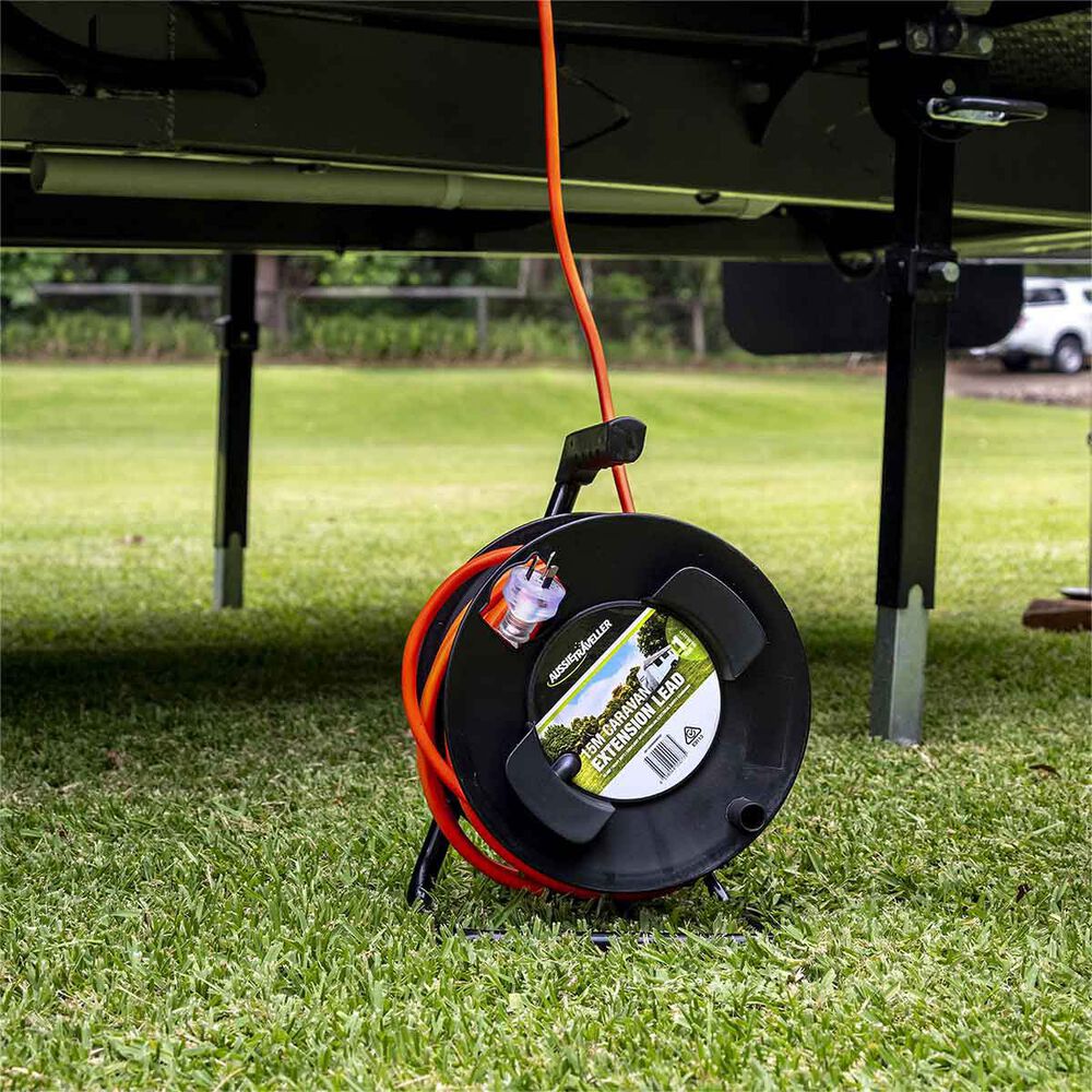 Aussie Traveller 15m Extension Lead on Reel 15Amp