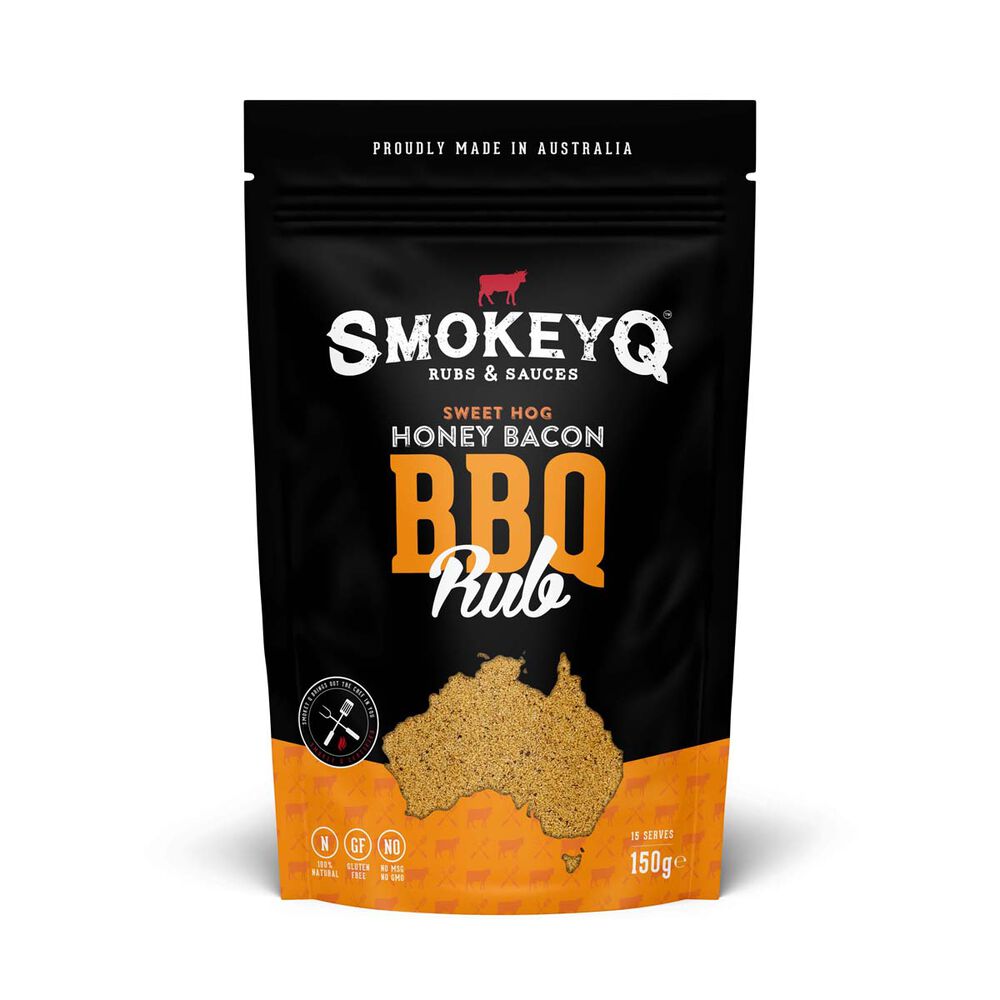 Smokey Q Sweet Hog Honey and Bacon Rub Pouch 150G