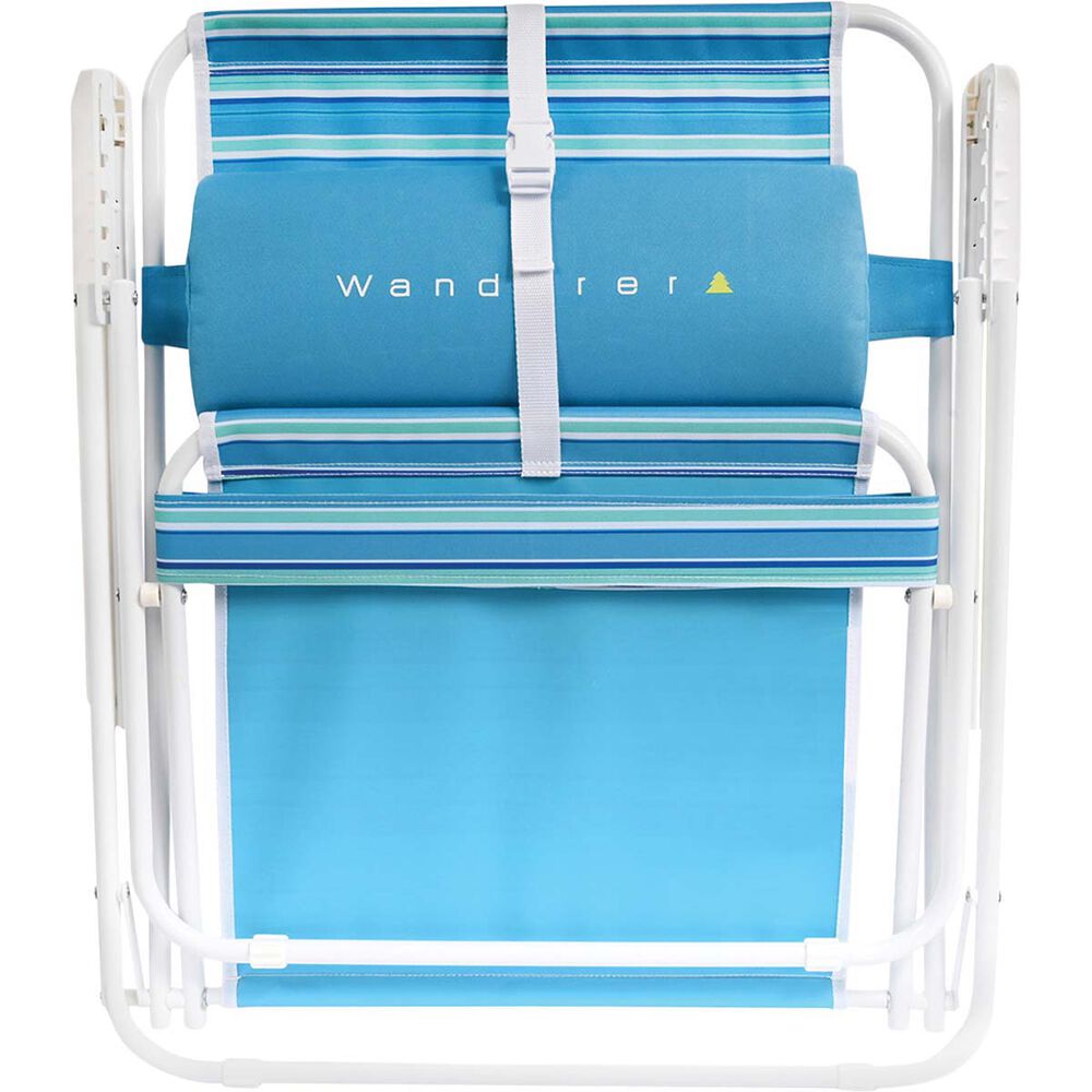 Wanderer Seafoam Stripe Beach Chair 120kg