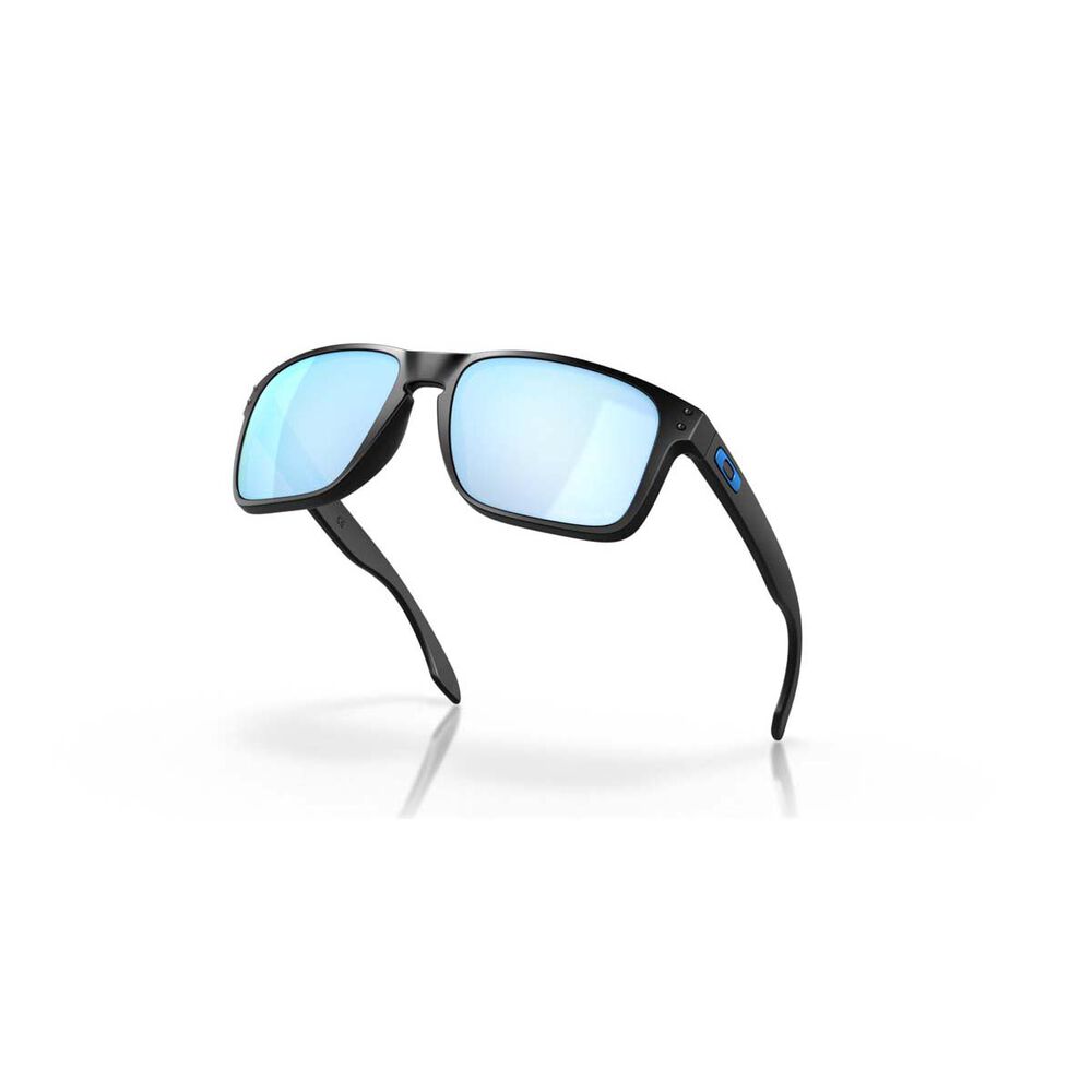 Oakley Holbrook Men's XL Polarised Sunglasses Matte Black with Prizm Blue Lens