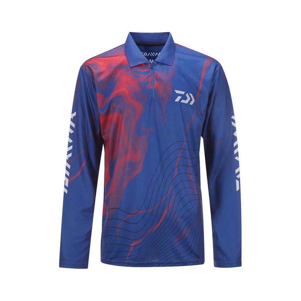 Daiwa Men's Navy & Red Sublimated Polo