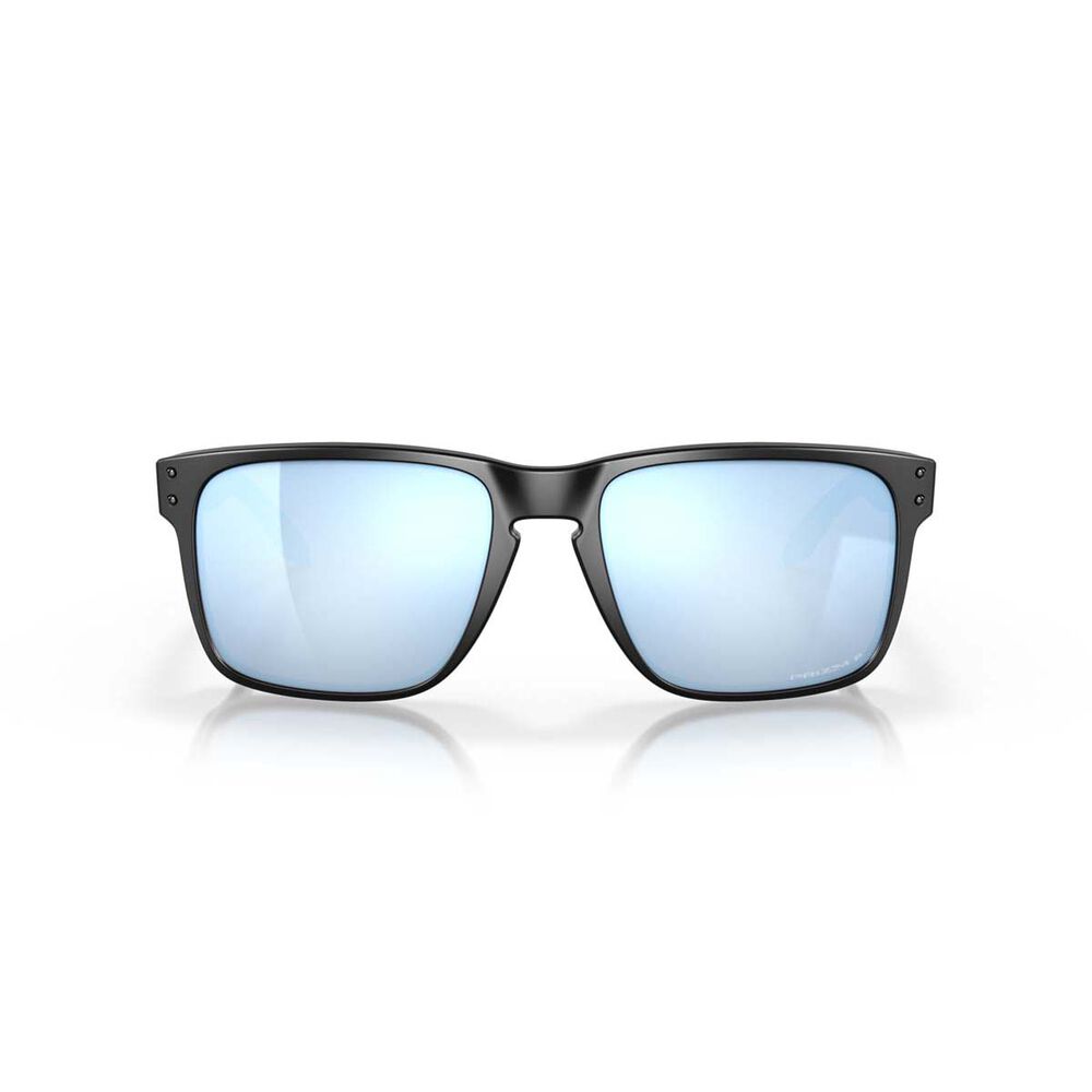 Oakley Holbrook Men's XL Polarised Sunglasses Matte Black with Prizm Blue Lens