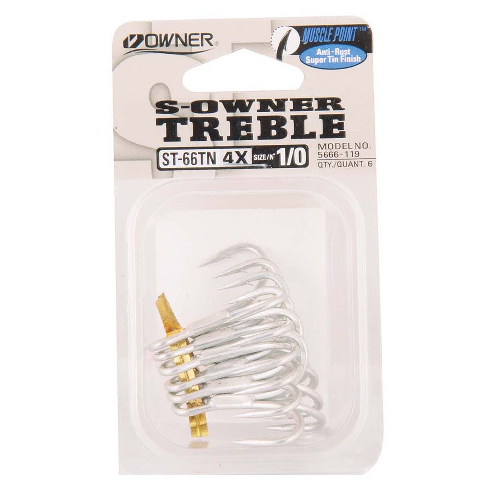 Owner 66 4X Treble Hooks