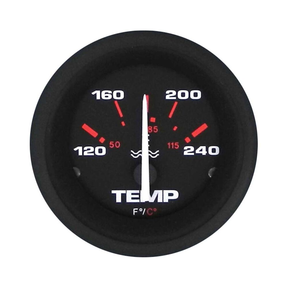Veethree Black Amega Water Temperature Gauge